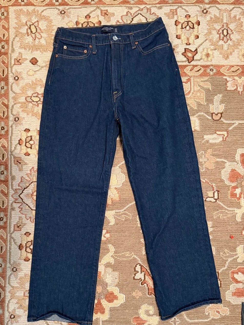 Abercrombie & Fitch Dark Indigo Straight Jeans